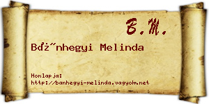 Bánhegyi Melinda névjegykártya